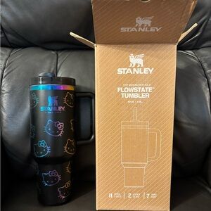 Stanley Black FlowState Tumbler with Colorful Hello Kitty Design